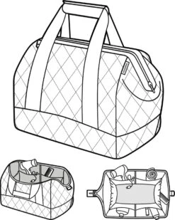 Reisenthel Allrounder M Reistas Sporttas - 18L - Rhombus Midnight Gold Blauw -Reis Opberg Artikelen 960x1200 11