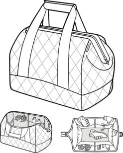 Reisenthel Allrounder L Reistas Sporttas - 30L - Rhombus Midnight Gold Blauw -Reis Opberg Artikelen 961x1200 10