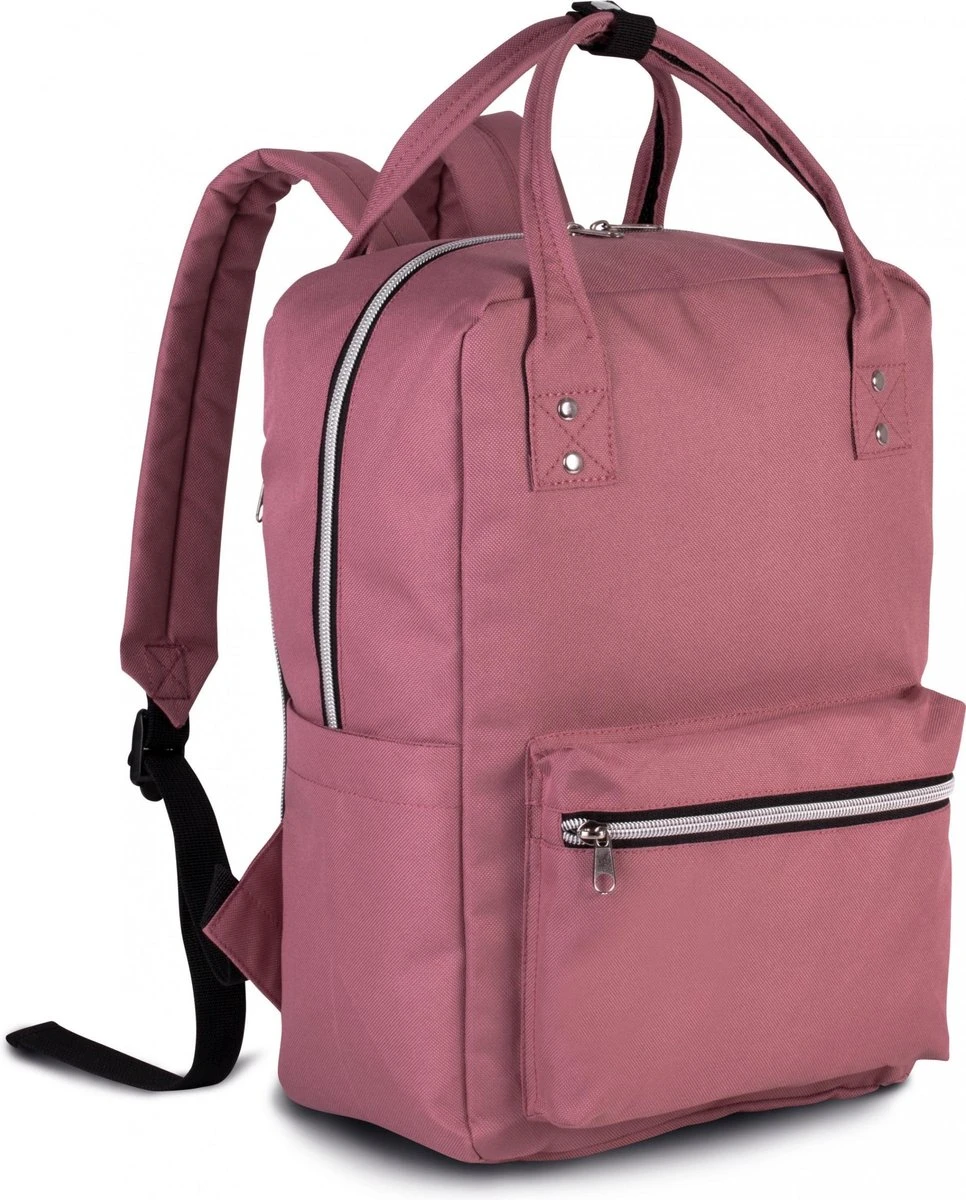 Veran Rugtas - Rugzak - 12 Liter - 2-in-1 Handtas - Urban - Vintage - Heren - Dames - Laptop - Gewatteerd - School - Boekentas - Roze 3 Veran Rugtas - Rugzak - 12 Liter - 2-in-1 Handtas - Urban - Vintage - Heren - Dames - Laptop - Gewatteerd - School - Boekentas - Roze