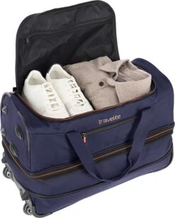 Travelite Basics Wheeled Duffle 55cm Expandable Navy/Orange 32 Travelite Basics Wheeled Duffle 55cm Expandable Navy/Orange -Reis Opberg Artikelen 967x1200 7