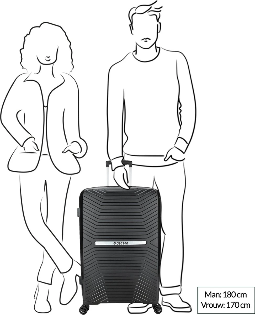 Decent CROSS-ONE PP Trolley 76 Cm - 94 Liter - TSA Slot - Pink 13 Decent CROSS-ONE PP Trolley 76 Cm - 94 Liter - TSA Slot - Pink - Afbeelding 11