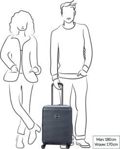 Delsey Handbagage Harde Koffer / Trolley / Reiskoffer - Freestyle - 55 Cm - Grijs -Reis Opberg Artikelen 973x1200 1