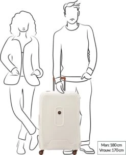 Delsey Harde Koffer / Trolley / Reiskoffer - Moncey - 76 Cm (large) - Wit -Reis Opberg Artikelen 973x1200 15