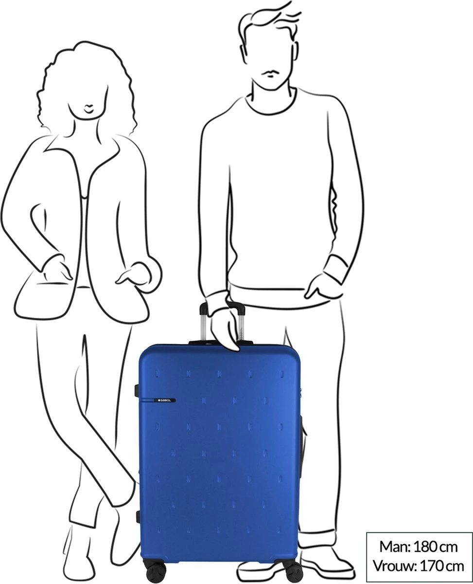 Gabol Harde Koffer / Trolley / Reiskoffer - Open - 77 Cm (XL) - Blauw 4 Gabol Harde Koffer / Trolley / Reiskoffer - Open - 77 Cm (XL) - Blauw - Afbeelding 2