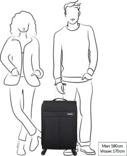 Decent D-Upright Medium Koffer - 66 Cm Expandable - TSA Slot - Donkerblauw -Reis Opberg Artikelen 973x1200 3