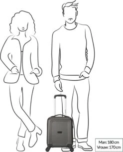 Decent Handbagage Koffer / Trolley / Reiskoffer - 42 Cm - 24 Liter - ABS - Maxi Air - Grijs -Reis Opberg Artikelen 973x1200 7