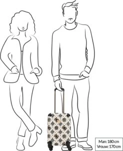 Guess House Party 18 In 4 Wheeler Dames Reiskoffer - Cream Multi Logo -Reis Opberg Artikelen 975x1200 10