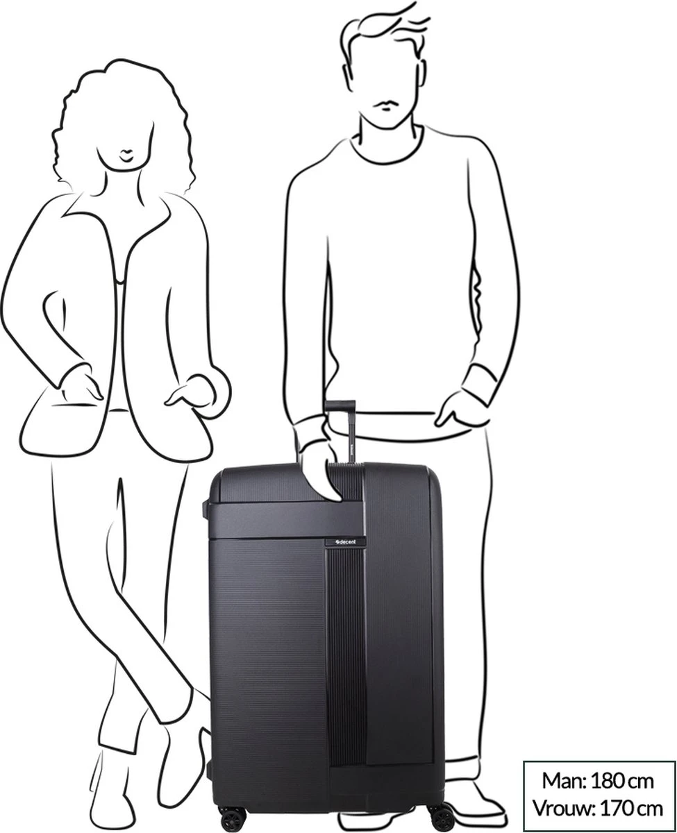 Decent Transit Large Koffer - 82 Cm - Donkerblauw 15 Decent Transit Large Koffer - 82 Cm - Donkerblauw - Afbeelding 13