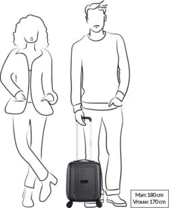 Decent Handbagage Koffer / Trolley / Reiskoffer - 42 Cm - 24 Liter - ABS - Maxi Air - Grijs -Reis Opberg Artikelen 975x1200 5