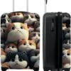 NoBoringSuitcases.com® Koffer - Handbagagekoffer - Kat - Dieren - Poes - Patronen - Trolley Op Wieltjes - Past Binnen 55x40x20 Cm En 55x35x25 Cm - Reiskoffers -Reis Opberg Artikelen 978x1200 6