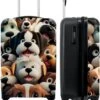 NoBoringSuitcases.com® Koffer - Hond - Dieren - Design - Bruin - Trolley Op Wieltjes - Handbagagekoffer - Past Binnen 55x40x20 Cm En 55x35x25 Cm - Reiskoffers - Fotokoffer -Reis Opberg Artikelen 978x1200 9