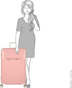 SUITSUIT - Fabulous Fifties - Papaya Peach - Reiskoffer (76 Cm) -Reis Opberg Artikelen 979x1200 1