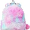 Unicorn Rugzak Zilver Multi Paars Roze Fluffy Bal -Reis Opberg Artikelen 980x1200 9