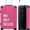 NoBoringSuitcases.com® Koffer Groot - Quotes - Spreuken - Mij Niet Bellen. - Roze - Wit - Trolley Koffer Met TSA-slot - Met Wielen - 90 Liter - Reiskoffer - 66 Cm 2 NoBoringSuitcases.com® Koffer Groot - Quotes - Spreuken - Mij Niet Bellen. - Roze - Wit - Trolley Koffer Met TSA-slot - Met Wielen - 90 Liter - Reiskoffer - 66 Cm -Reis Opberg Artikelen 986x1200