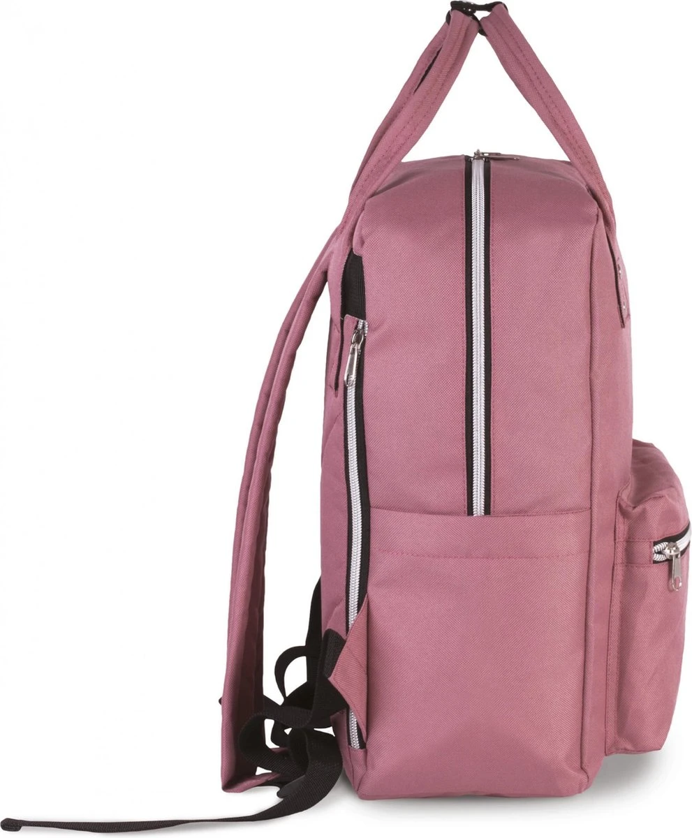 Veran Rugtas - Rugzak - 12 Liter - 2-in-1 Handtas - Urban - Vintage - Heren - Dames - Laptop - Gewatteerd - School - Boekentas - Roze 4 Veran Rugtas - Rugzak - 12 Liter - 2-in-1 Handtas - Urban - Vintage - Heren - Dames - Laptop - Gewatteerd - School - Boekentas - Roze - Afbeelding 2