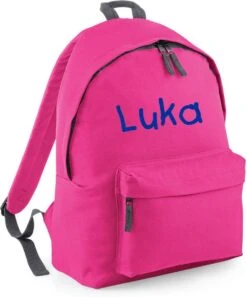 Merkloos Kinder Rugzak Met Naam Geborduurd-Super Leuk Voor School-Vrijetijd-Kerst